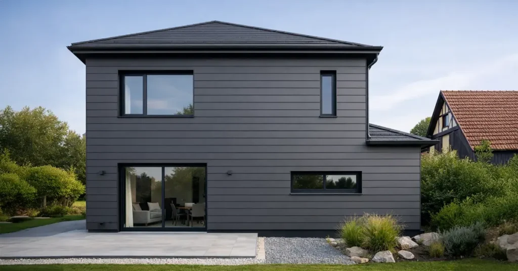 Bardage de façade moderne posé par RH Façade