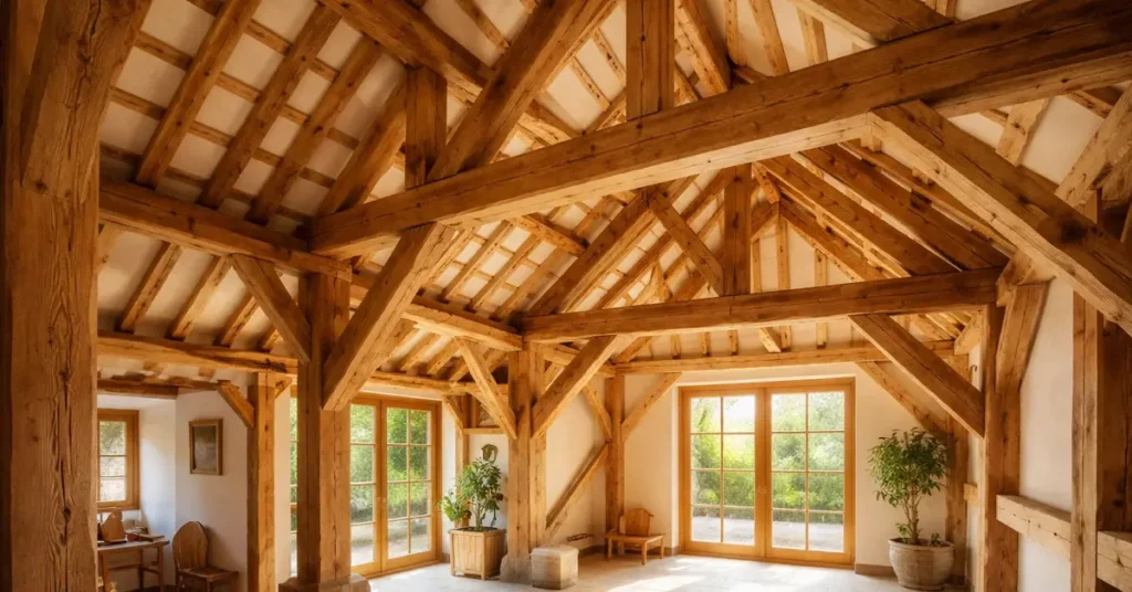 Charpente bois traditionnelle réalisée par RH Toiture