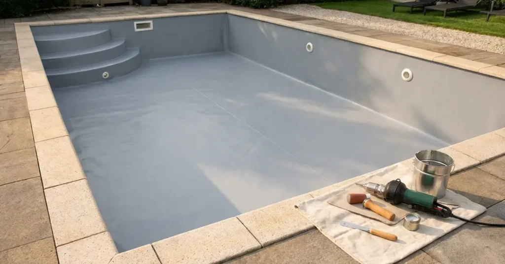Étanchéité de piscine avec membrane spécifique