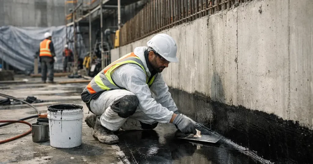 Travaux spéciaux d’étanchéité sur structure béton